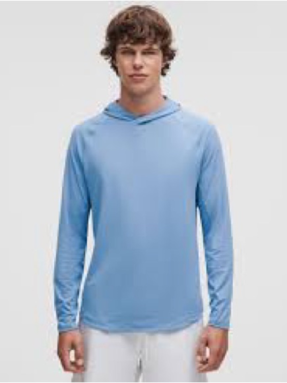 Lululemon Men's Light Blue license to Train lightweight Hoodie